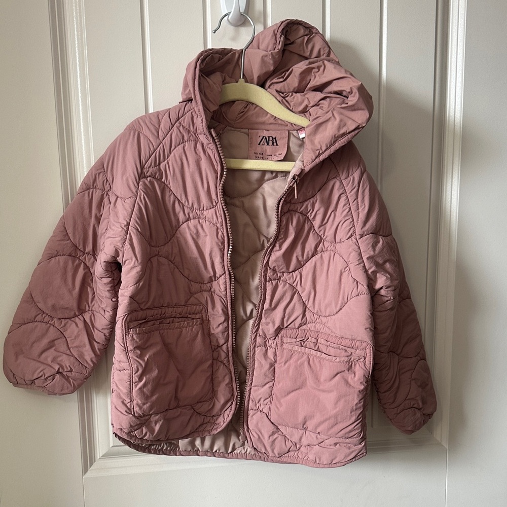 Zara Kids Dusty Pink Puffer Jacket